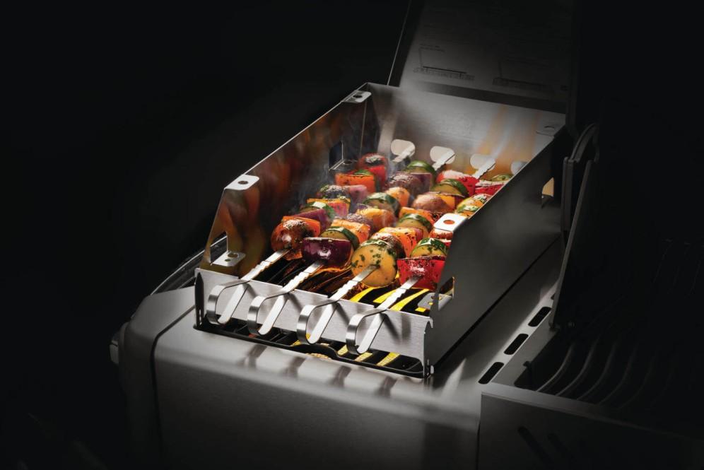 Side Burner Windshield - Large with Skewer Rack
