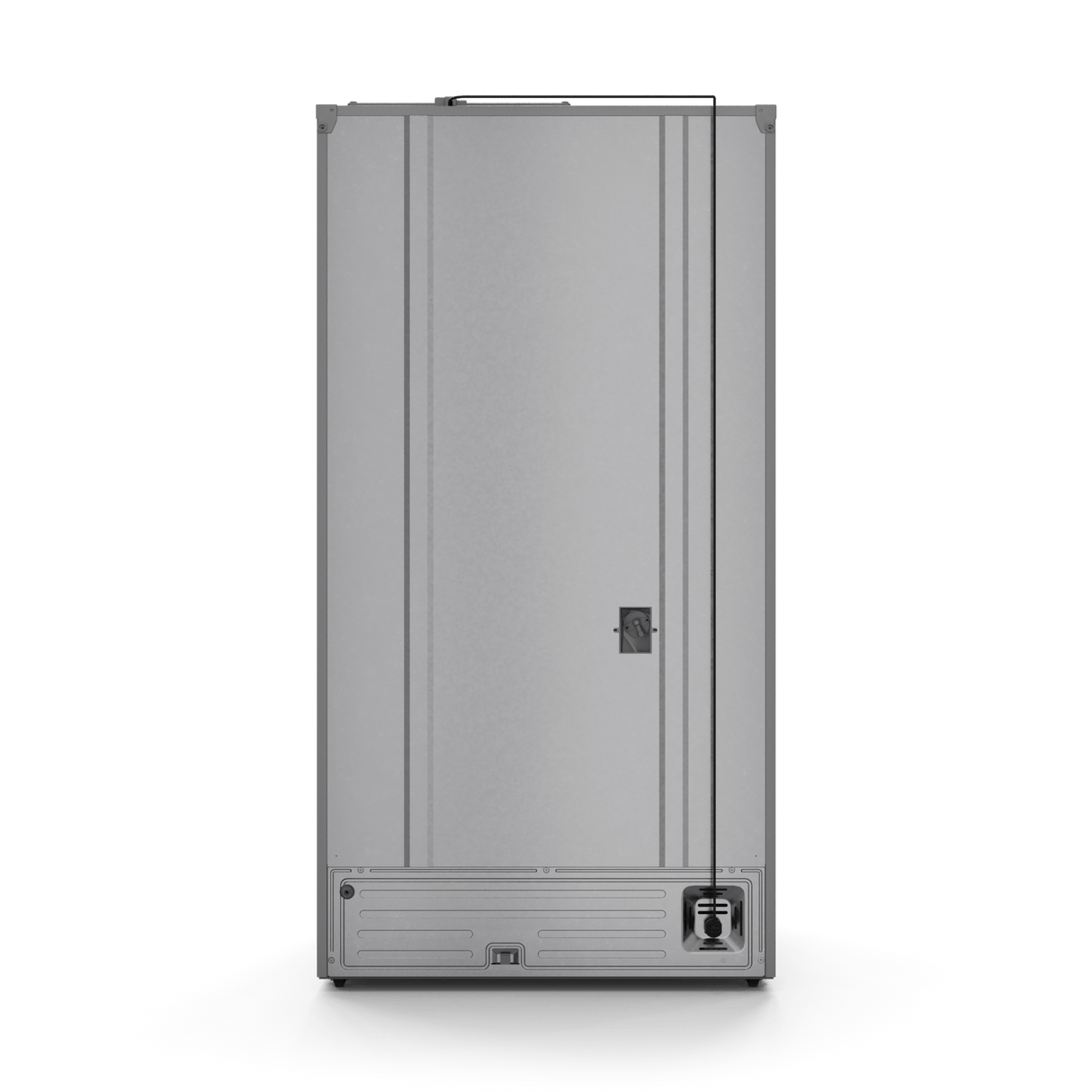 36 Inch 20.3 Cu Ft French Door Counter Depth Refrigerator With Ice Maker In Stainless Steel/navy Blue  Gordon Ramsay Series