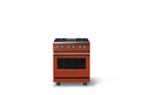 30"W. Dual Fuel Range (Finish: Spiced Cider, Trim: Polished Chrome, Fuel: Propane)