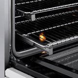 ZLINE 36 in. 5.2 cu. ft. Paramount Induction Range with 5 Element Cooktop and Electric Convection Oven in Stainless Steel with White Matte Door (SINR-WM-36)