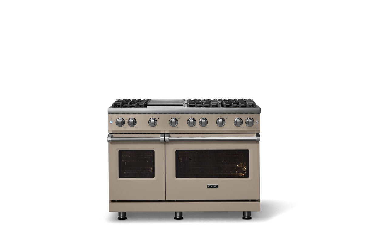 48"W. Sealed Burner Gas Range (Burner: 6g, Finish: Nantucket, Trim: Polished Chrome, Fuel: Natural Gas)