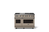 48"W. Sealed Burner Gas Range (Burner: 6g, Finish: Nantucket, Trim: Polished Chrome, Fuel: Natural Gas)