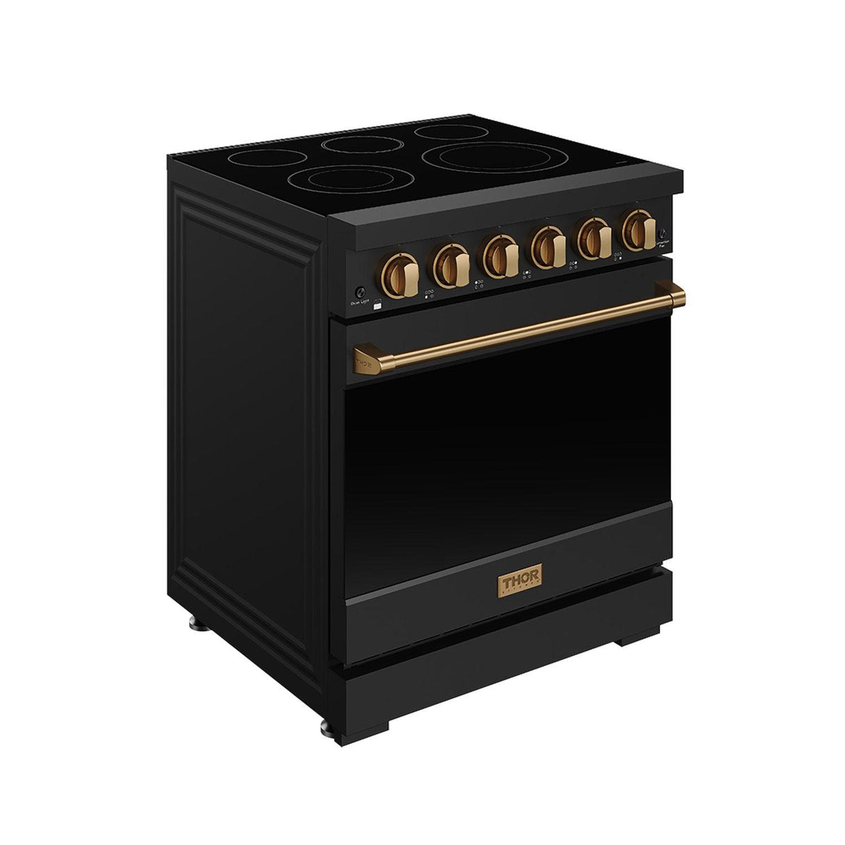 30 Inch Professional Electric Range With Precision Knob Control In Black and Bronze  Gordon Ramsay Series