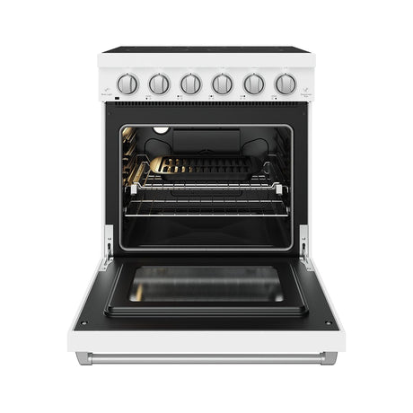 30 Inch Professional Electric Range With Precision Knob Control In White  Gordon Ramsay Series