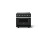 36"W. Induction Range (Finish: Antique Bronze, Trim: Polished Chrome)