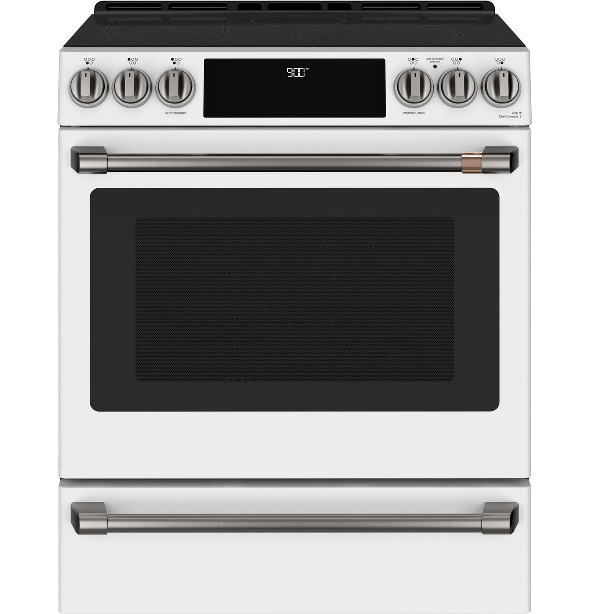 Café™ 30" Smart Slide-In, Front-Control, Induction and Convection Range with Warming Drawer