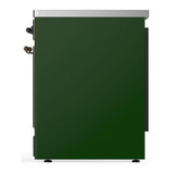 ILVE UMIB30QNR3EGB Majestic III 30 inch Induction Range with 4 Elements, 4 cu. ft. Oven Capacity (Solid Door, Emerald Green, Burnished)