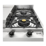 ILVE UHCP1265FNSSBLP Nostalgie II 48 inch Built-In Gas Cooktop with 8 Burners, Griddle, in Stainless Steel (Liquid Propane, Burnished)