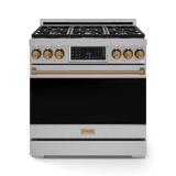 36 Inch Professional Lp Range With Tilt Panel Touch Control In Stainless Steel/bronze  Gordon Ramsay Series