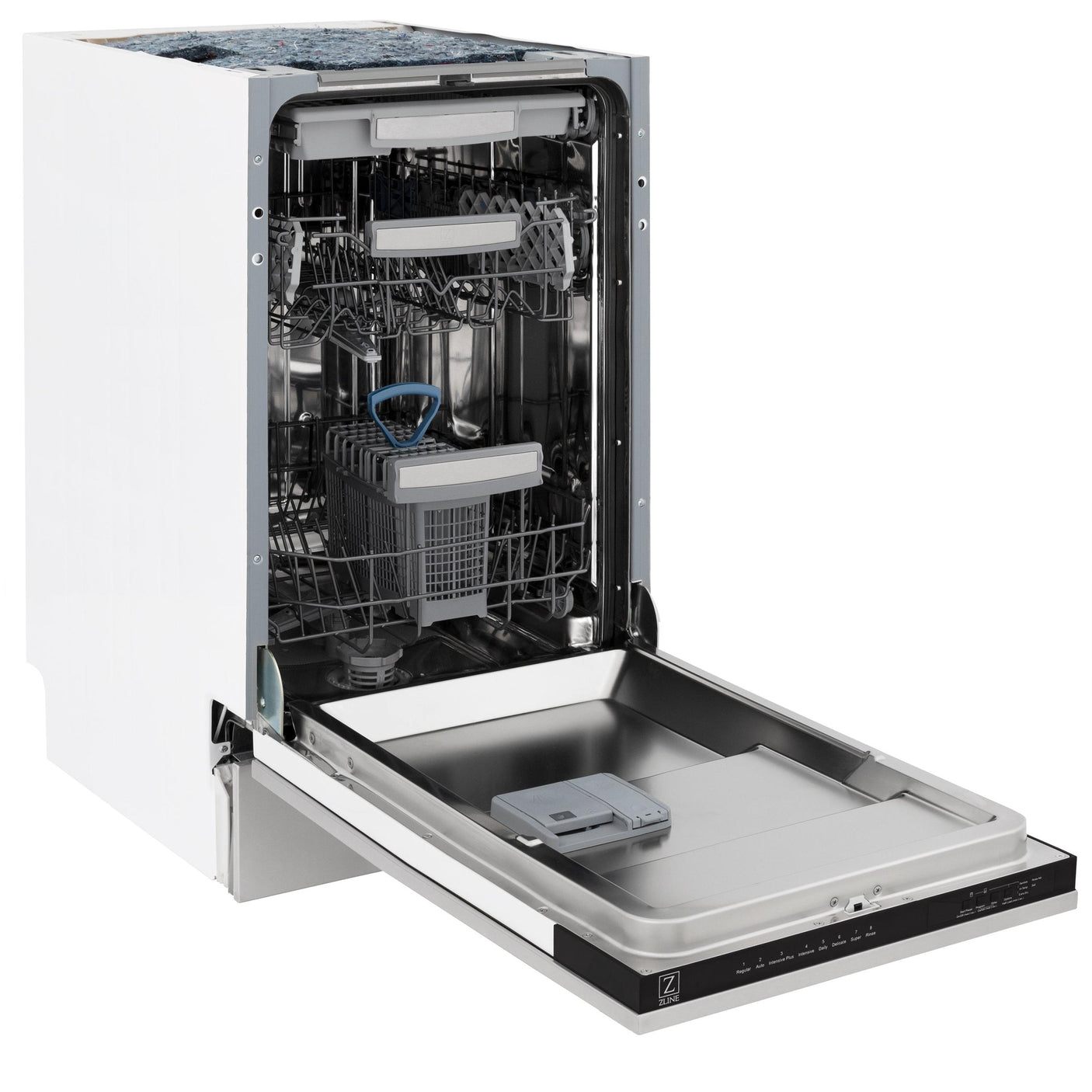 ZLINE 18" Tallac Series 3rd Rack Top Control Dishwasher with Traditional Handle, 51dBa [Color: 304 Stainless]