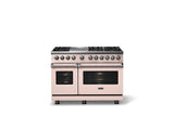 48"W. Dual Fuel Range (Burner: 6g, Finish: Blush, Trim: Polished Chrome, Fuel: Natural Gas)