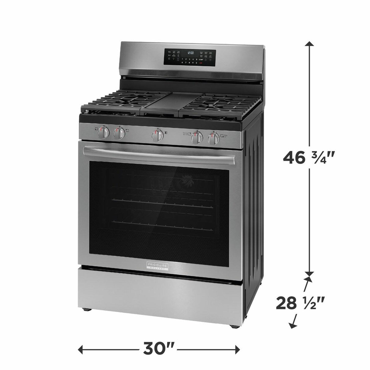 30" Rear Control Gas Range with Total Convection