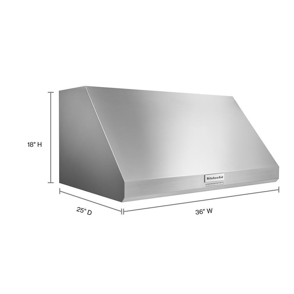 36" 585 or 1170 CFM Motor Class Commercial-Style Wall-Mount Canopy Range Hood