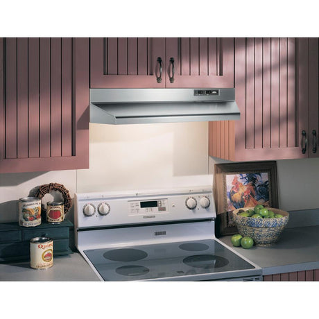 Broan® 24-Inch Ducted Under-Cabinet Range Hood, 210 MAX Blower CFM, Stainless Steel
