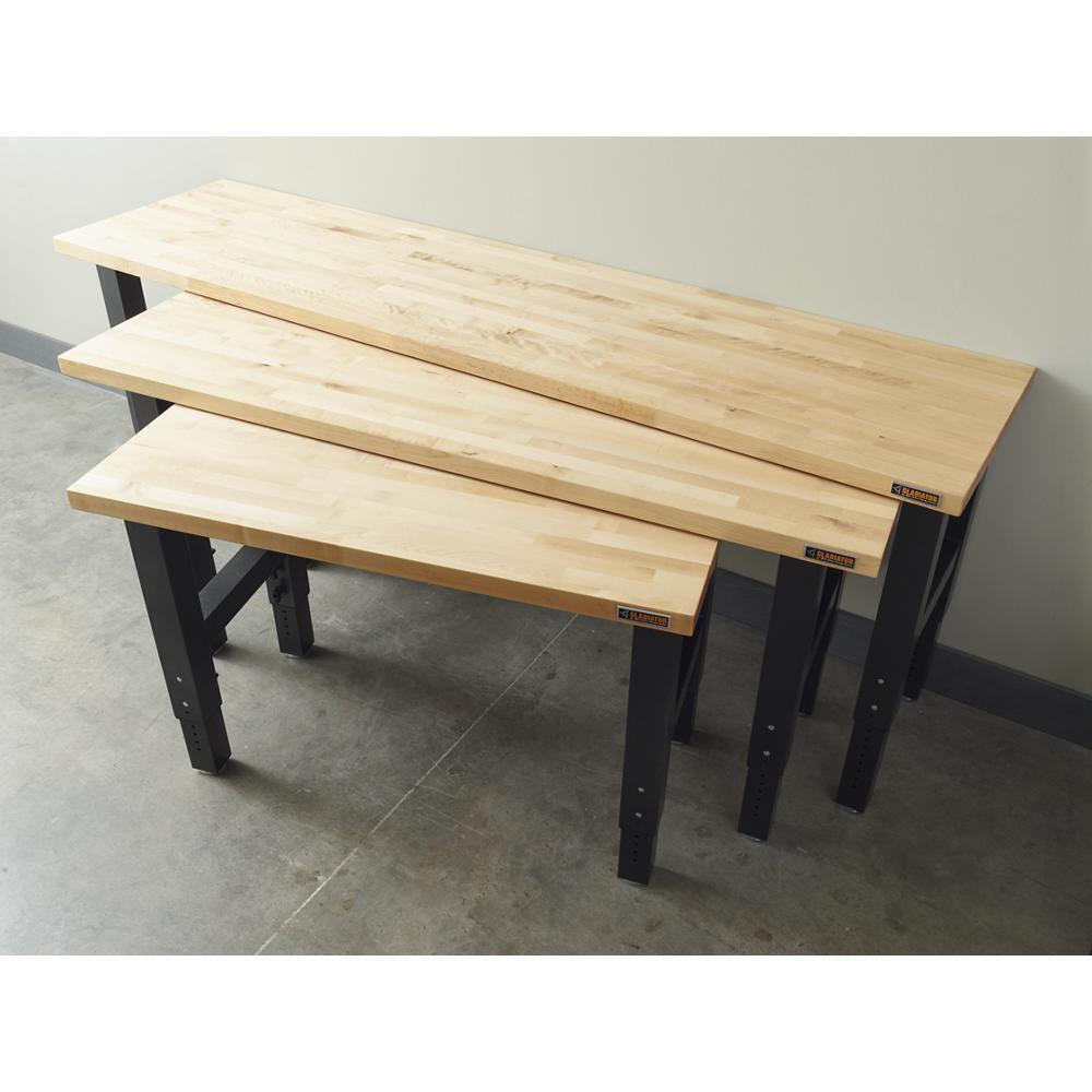 4' Adjustable Height Hardwood Workbench