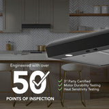 Broan-NuTone 30-Inch Under Cabinet Range Hood, ENERGY STAR, 350 Max Blower CFM, White