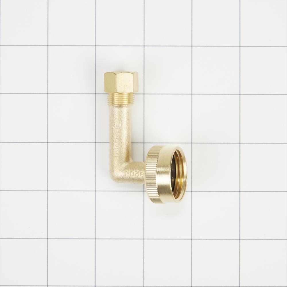 Dishwasher Brass Gooseneck Fitting 90 degree Lead Free
