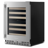 24" Undercounter Wine Cellar with Full-Extension Wood-Front Racks