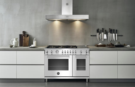 48 inch All-Gas Range 6 Brass Burner and Griddle Stainless Steel