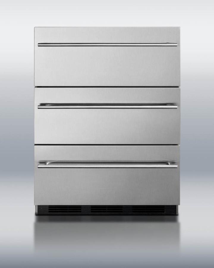 24" Wide 3-drawer All-refrigerator