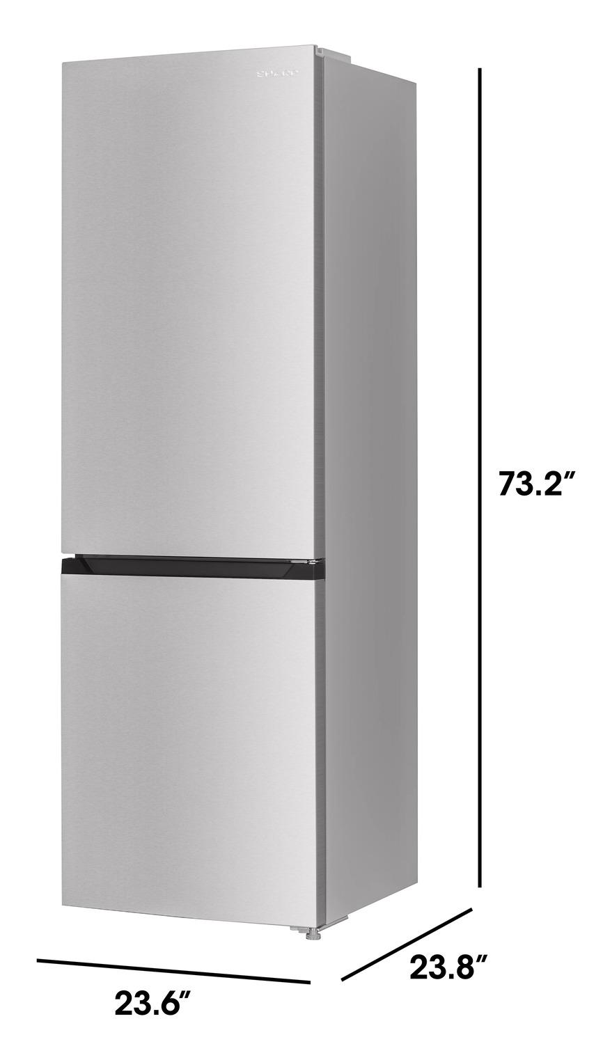 10.4 cu. ft. Counter Depth 24 in. Bottom Freezer 2-Door Refrigerator with Reversible Door in Stainless Steel