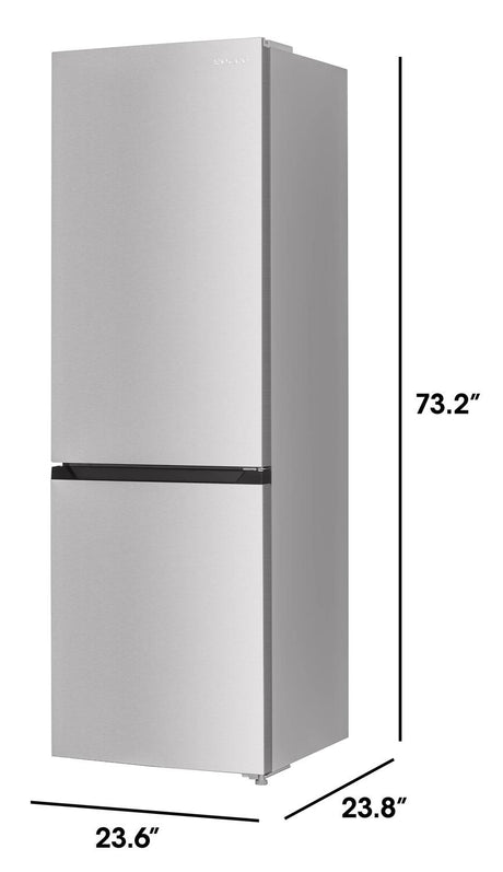 10.4 cu. ft. Counter Depth 24 in. Bottom Freezer 2-Door Refrigerator with Reversible Door in Stainless Steel