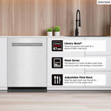 Sharp 24 in. Stainless Steel 47dB Dishwasher