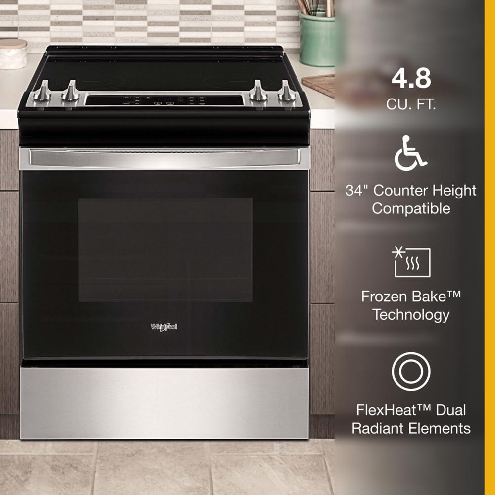 Whirlpool® 34" Tall Range with Self Clean Oven Cycle