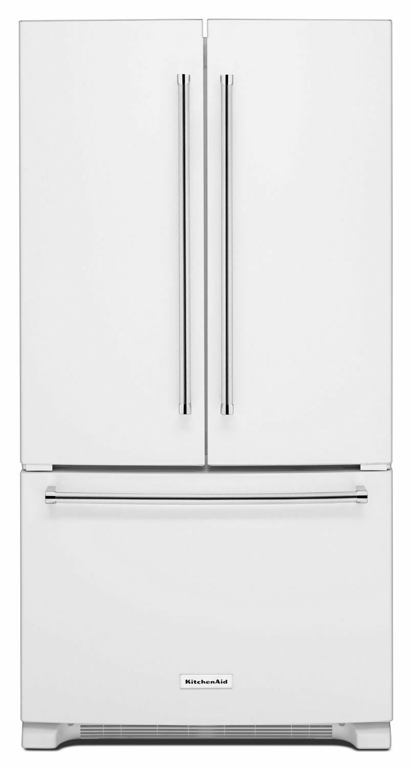 25 Cu. Ft. 36-Width Standard Depth French Door Refrigerator with Interior Dispense - White