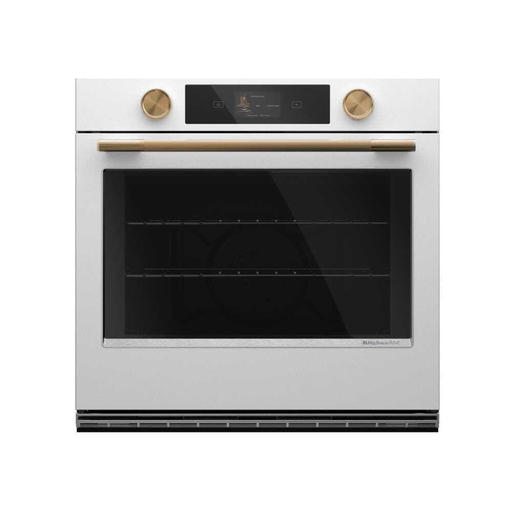 30-inch Smart Electric Single Wall Oven with Assisted Cooking Modes - Porcelain White