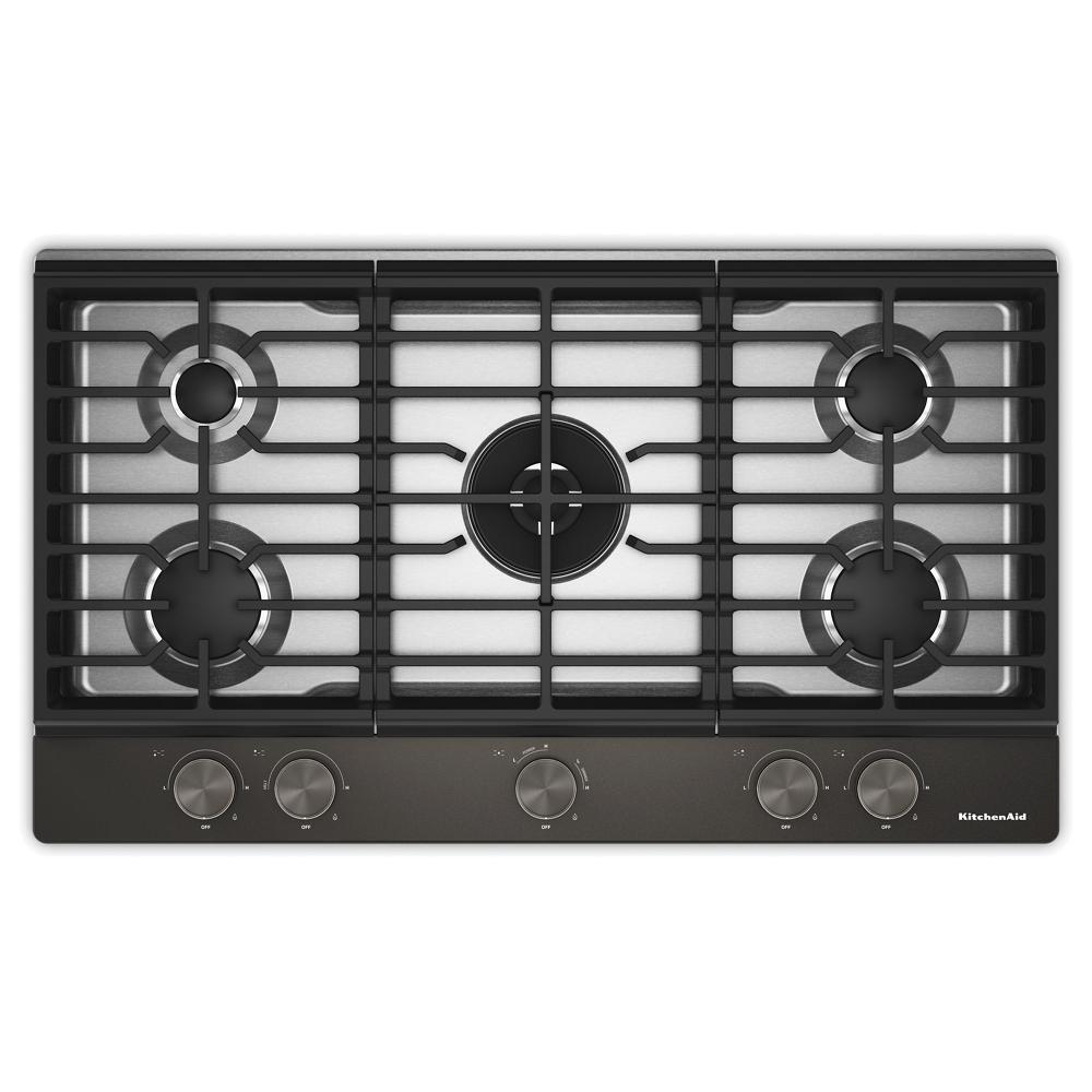 KitchenAid® 36 in. Gas Cooktop with 5 Burners and Integrated Wok Grate