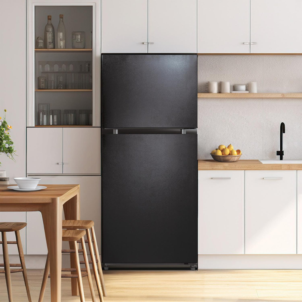 Element Electronics 18.1 cu. ft. Top Freezer Refrigerator - Black, ENERGY STAR (ERT18CSEB)