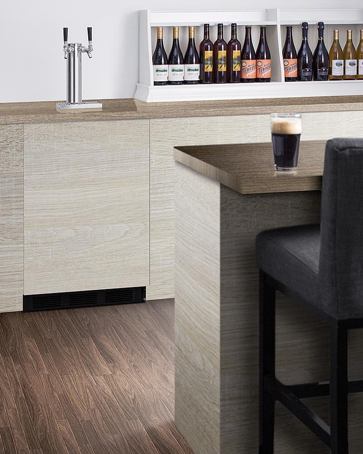24" Wide Built-in Kegerator, ADA Compliant (panel Not Included)