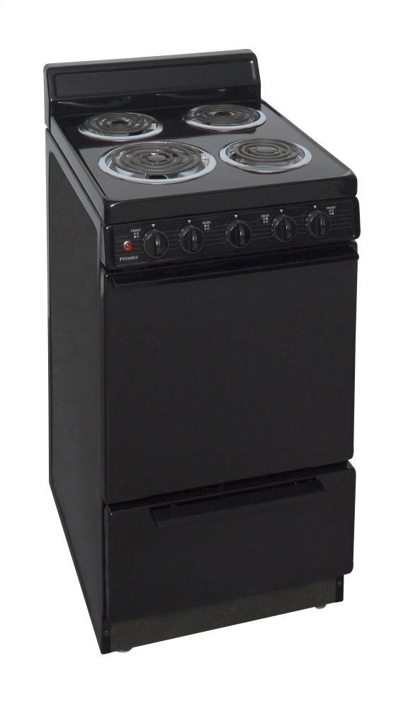 20 in. Freestanding Electric Range in Black