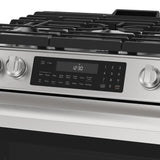 30 in. 5 Burner 6.1 cu. ft. Slide-in Gas Range with True European Convection