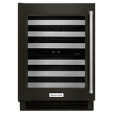 24" Wine Cellar with Glass Door and Metal-Front Racks