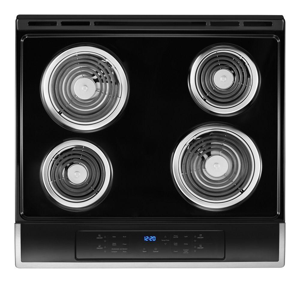 4.8 cu. ft. Guided Electric Front Control Coil Range