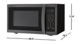 Sharp 1.4 cu. ft. 1100W Black Stainless Steel Countertop Microwave Oven