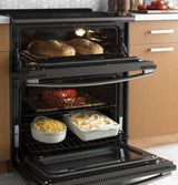 GE Profile™ 30" Smart Slide-In Front-Control Gas Double Oven Convection Range