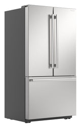 Sharp 26.5 cu.ft. Counter Depth 36 in. French 3-Door Refrigerator with Internal Water Dispenser in Stainless Steel