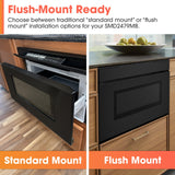 Sharp 24 in. 1.2 cu. ft. Deco Series Built-In Smart Microwave Drawer™ Oven with Easy Wave Open in Black