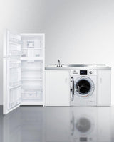 86" Wide All-in-one Kitchenette With Washer/dryer Combo
