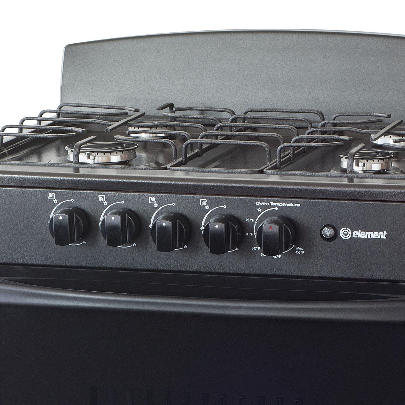 Element Electronics 4.0 cu. ft. 30", 4-Burner Gas Range (EEGR3A4MCCB)