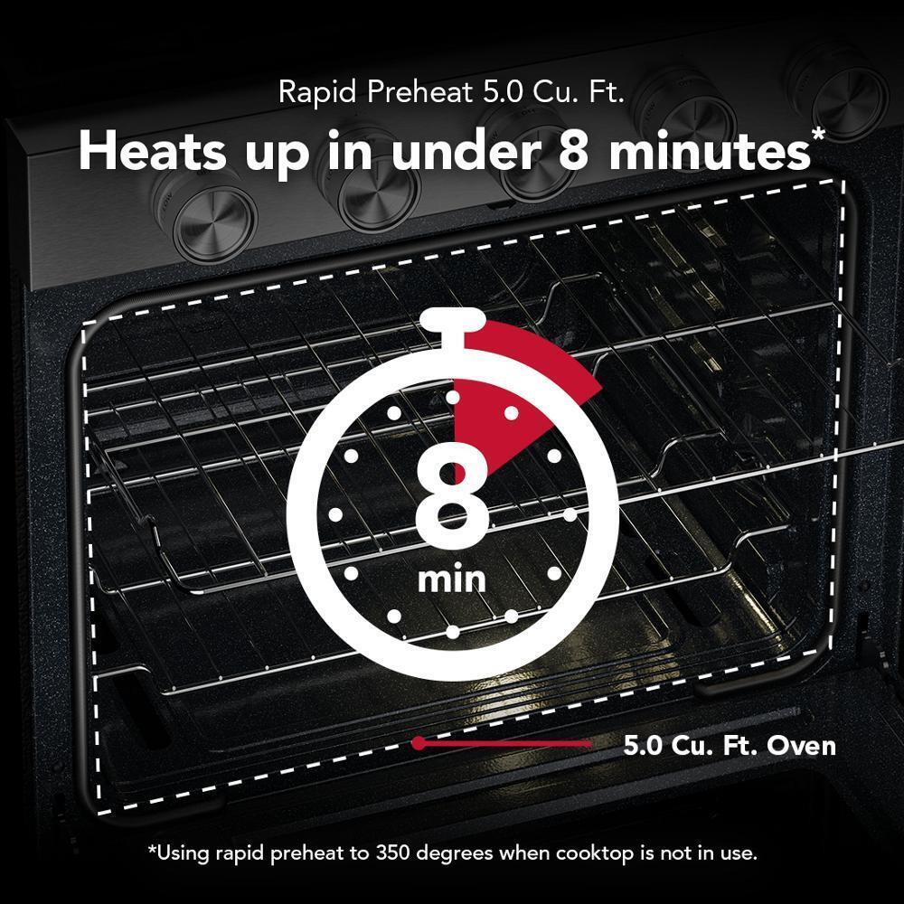 5.0 Cu. Ft. Smart Freestanding Gas Range with Convection Cooking Modes
