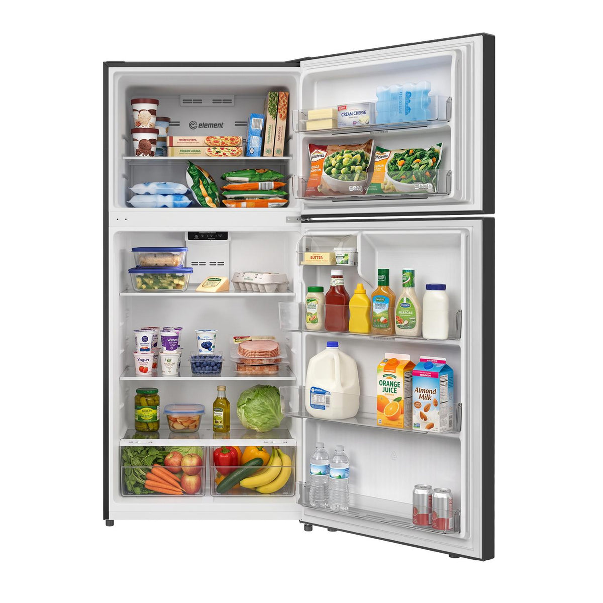 Element 18.2 cu. ft. Top Freezer Refrigerator - Black, ENERGY STAR