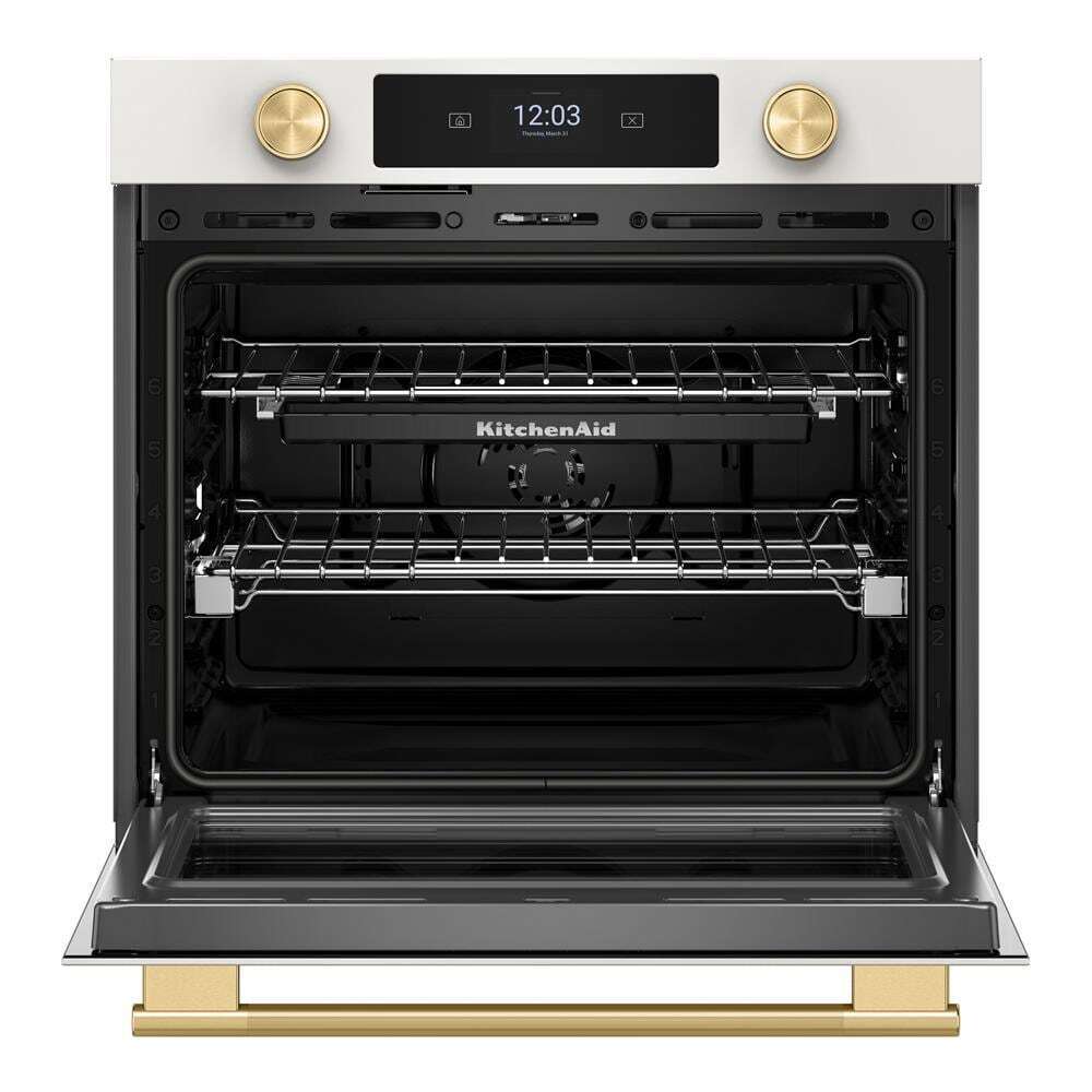 30-inch Smart Electric Single Wall Oven with Assisted Cooking Modes - Porcelain White
