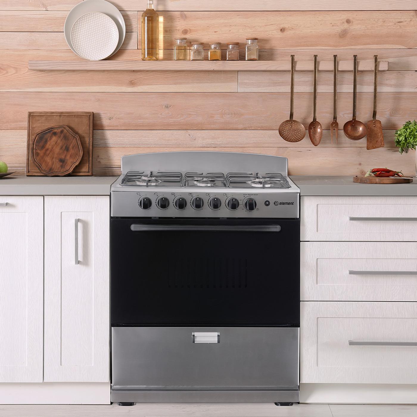 Element Electronics 4.0 cu. ft. 30", 6-Burner Gas Range (EEGR3A6MCCS)