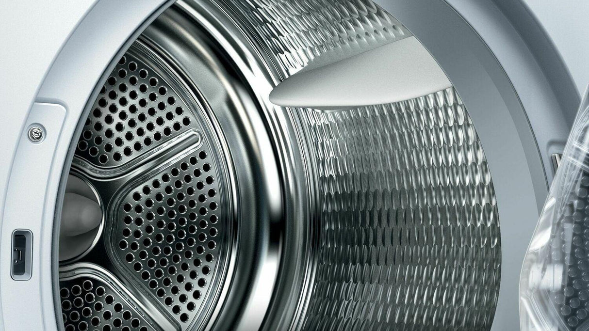 300 Series Cond. Dryer - 208/240V, Cap. 4.0 cu.ft., 15 Cyc.,67 dBA Galv.Drum, White/Door Non-Rev.