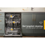Eco Series Quiet Dishwasher with a washing 3rd Rack & Water Repellent Silverware Basket