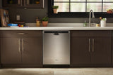 Stainless steel dishwasher with third level rack